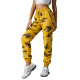 Yellow Camouflage Print Jogger Pants