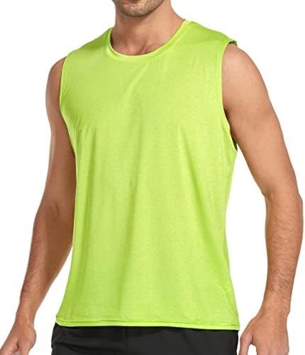 Men's Quick Dry Tank Tops Athletic Gym Bodybuilding Sports Sleeveless Shirts for Workout Running Training