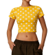 Yellow Polka Dot Crop Top – Vibrant and Chic